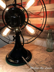 Steampunk Industrial Fan Lamp / GE General Electric / Restored / Art Deco / fan #dc 1760 sold