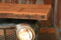 Steampunk Industrial, Antique 1940's Ford Grille Console Table Stand, #851 - SOLD