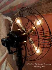 Steampunk Vintage Art Deco GE Floor Fan Lamp Light , # DC19
