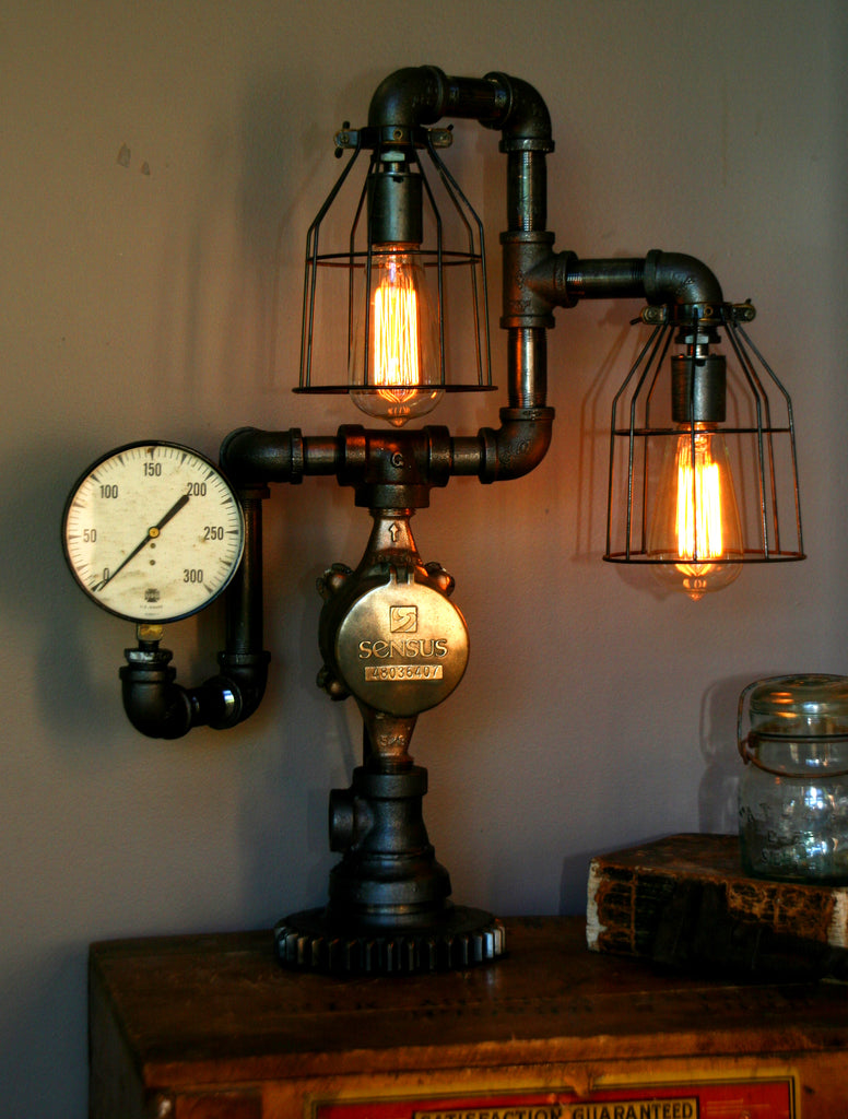 Machine Age Steam Gauge Lamp #43 - SOLD