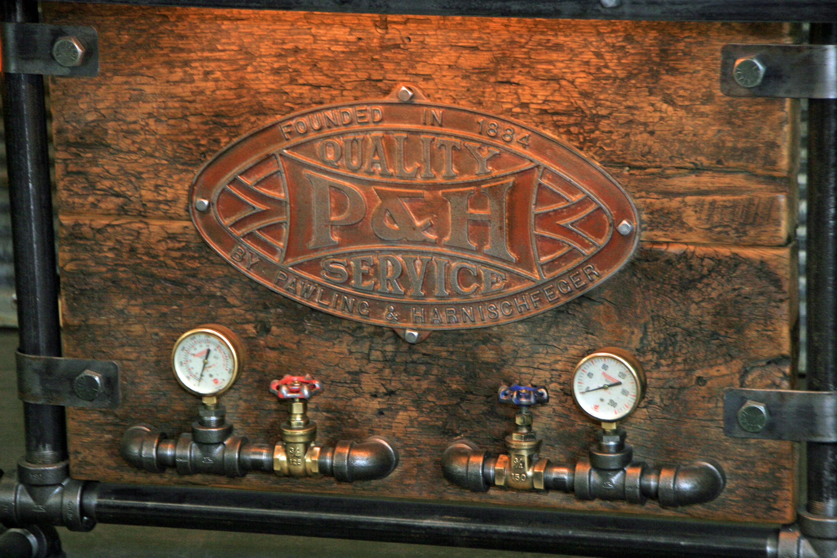 Steampunk Industrial / Barn Wood / Table / Console / Bar / Lighted / Table #2100