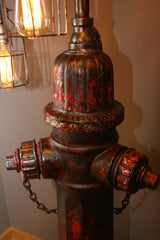 Industrial 1923 Antique ST Paul Fire Hydrant Floor Lamp, with Steam Gauge - #383 - SOLD