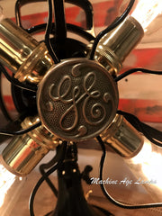 Steampunk Industrial Fan Lamp / GE General Electric / Restored / Art Deco / fan #dc 1760 sold