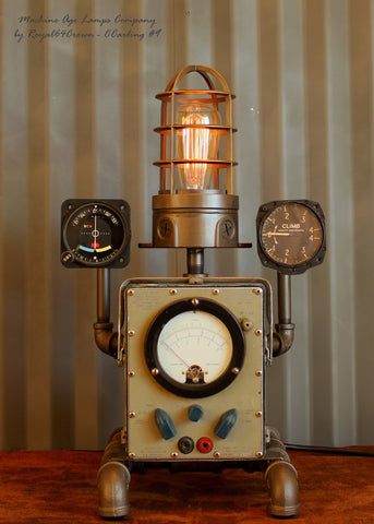 Steampunk Lamp Aviation Aircraft Instrument Repurposed #CC9