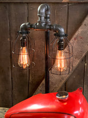 Steampunk Industrial, Original Motorcycle HD Gas Tank Lamp  #3113