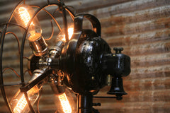 Steampunk Industrial Fan Lamp / Antique GrayBar "General Electric"  Fan  / Lamp #1815 sold
