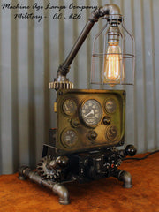 Steampunk Machine Age Aviation Lamp Willys Jeep Military Air Plane #CC26 ON HOLD