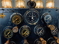 Steam punk 1940’s WWII Submarine Diesel Engine Generator Control Panel Lamp  / Nautical /  #cc63 sold