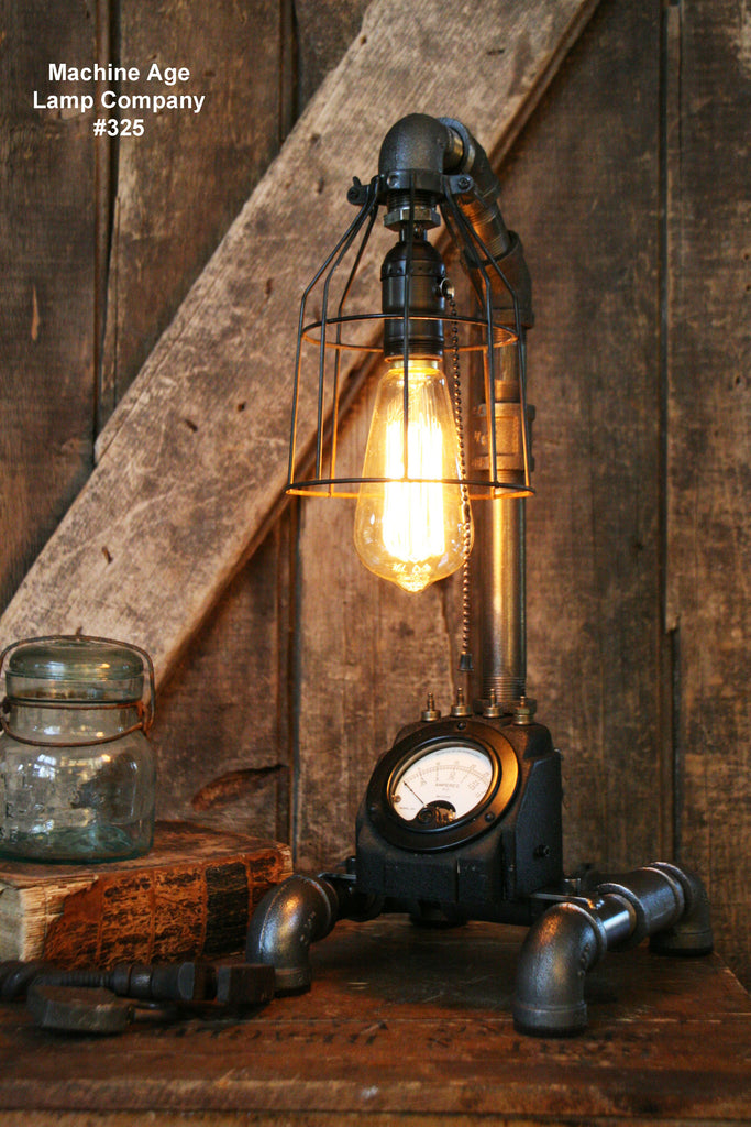 Steampunk Lamp,  Industrial Power Meter  #325 - SOLD