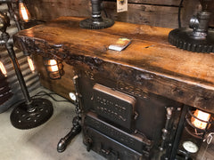 Steampunk industrial / Stove Boiler Door Table / Peninsular / Table Sofa Hallway / #1650 - sold