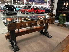 Steam punk Industrial Barnwood Steam Gauge Table / DESK / ford Shelby / Automotive  /   #2001