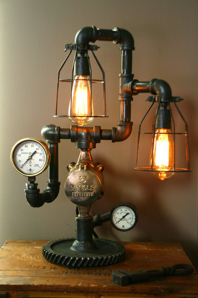 Machine Age Steam Gauge Lamp #40 - SOLD