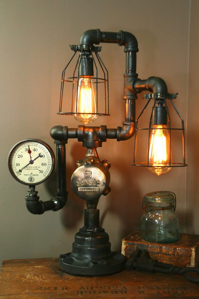 Machine Age Steam Gauge Lamp #42 - SOLD