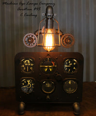 Vintage Industrial Instrument / Airplane / Jet / Aviation / British (RAF) Basic Six Instrument Panel Lamp  #CC45 sold