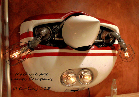 Aviation Airplane Cessna 152 engine cowling wall sconce lamp light, # DC15 - SOLD