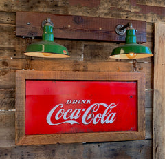 Steampunk Industrial Wall Sconce / Antique Coke Sign  / Lamp #2001 sold