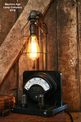 Steampunk Lamp,  Power Meter and Tubes  #318 - SOLD